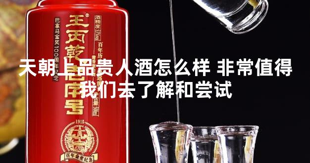 天朝上品贵人酒怎么样 非常值得我们去了解和尝试